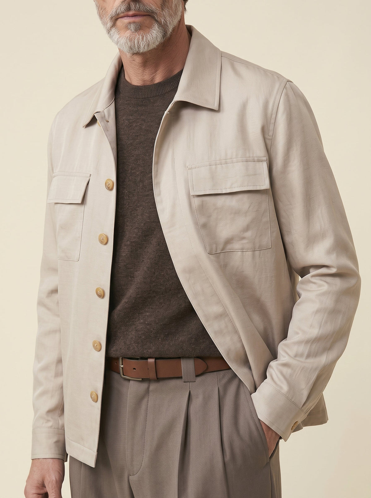 Sébastien Silk-Linen Overshirt