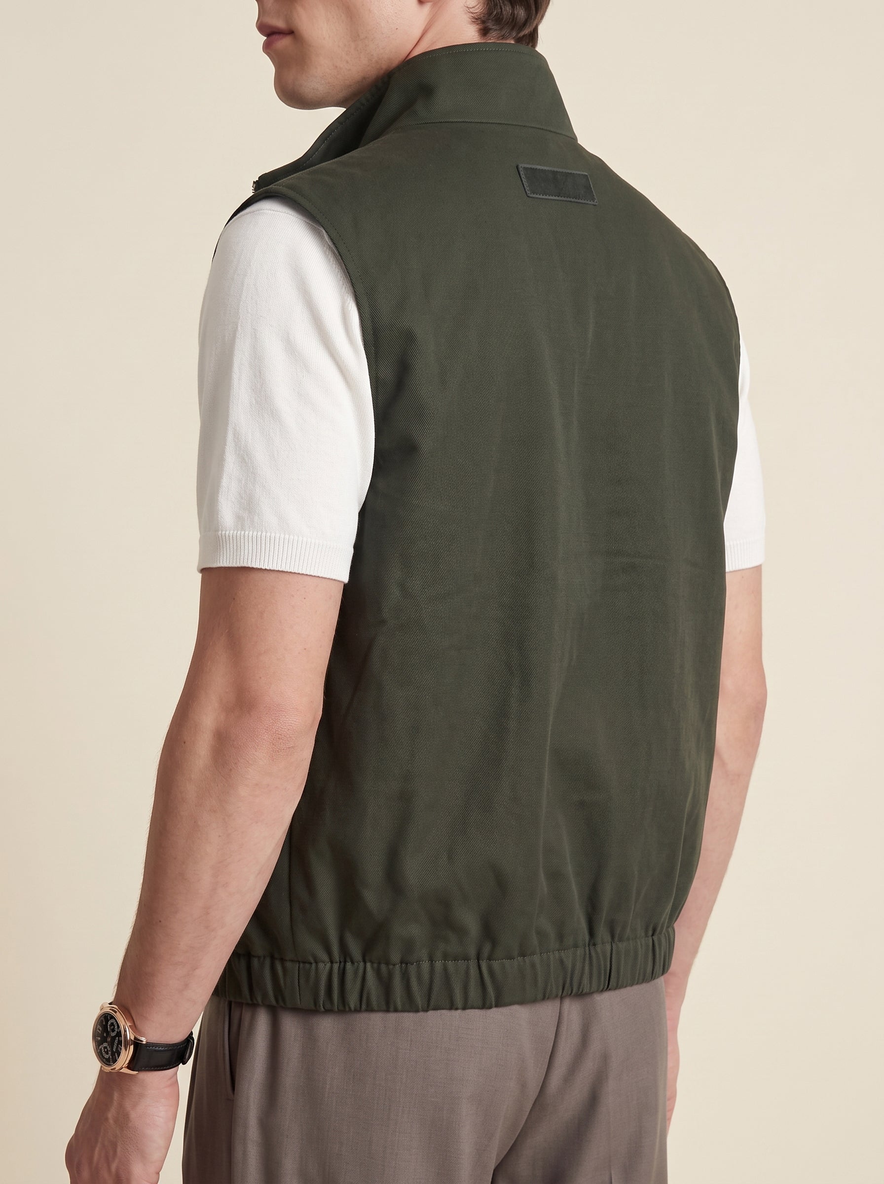 Benedict Pure Wool Stand-Collar Vest