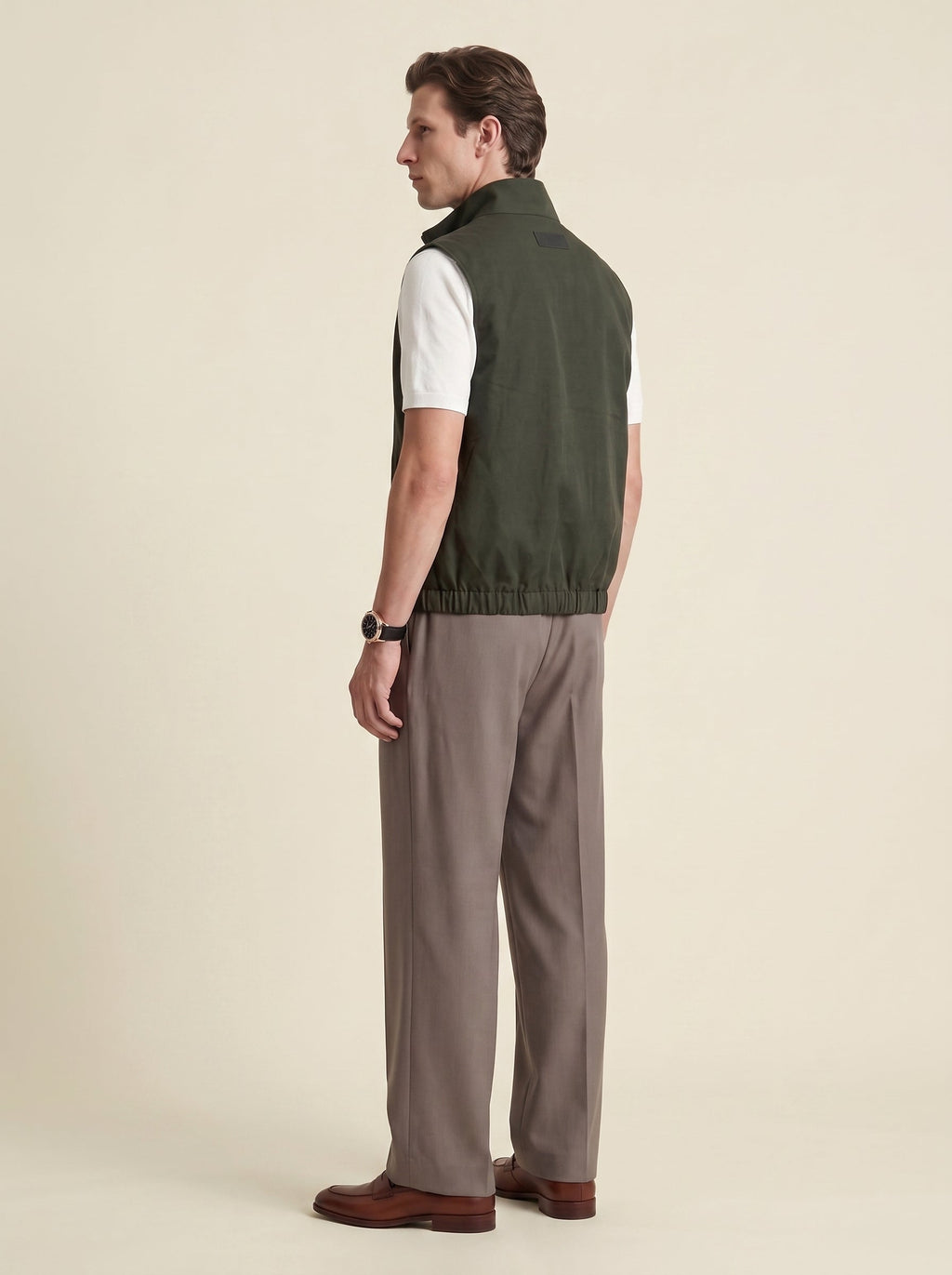 Benedict Pure Wool Stand-Collar Vest