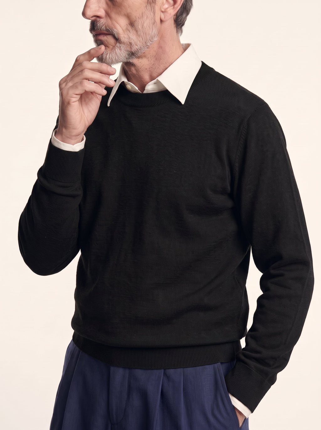 Cedric Fine Wool Crewneck Knit