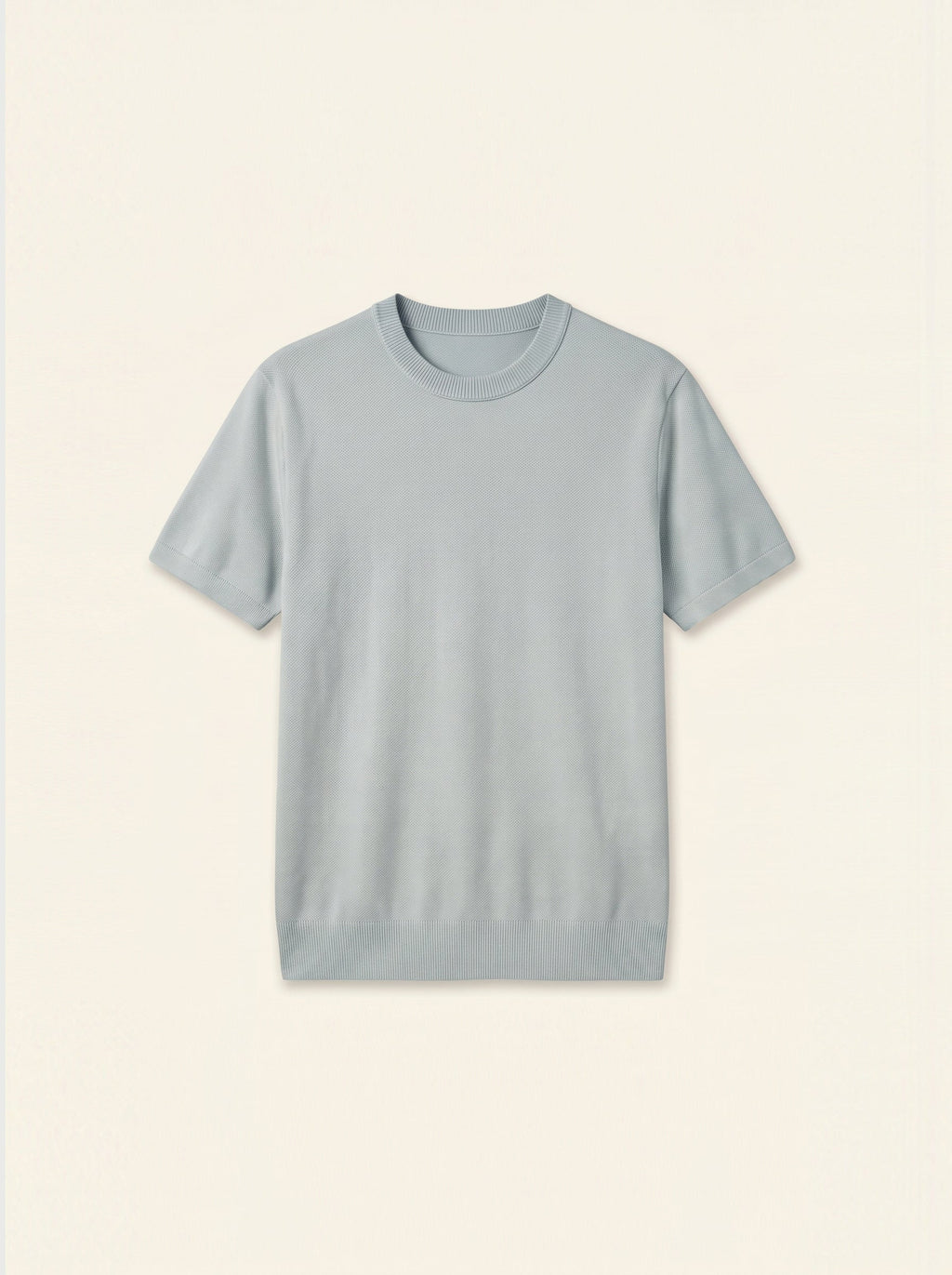 Luca Silk-Cotton Knit Tee (Sea Mist)