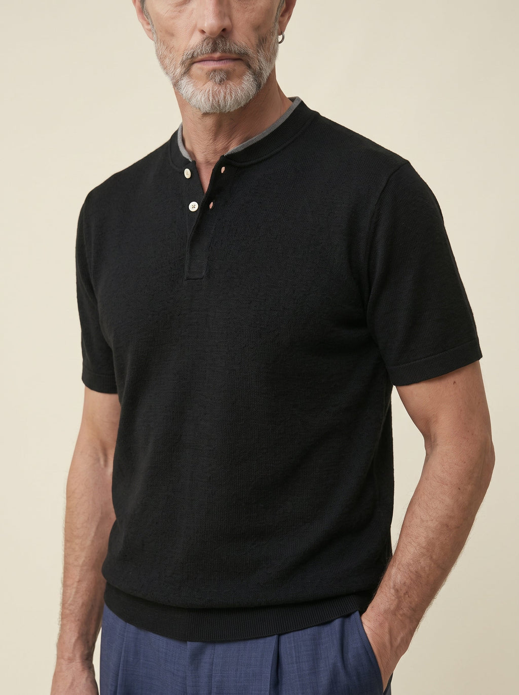 Benedict Cashmere-Merino Henley Knit