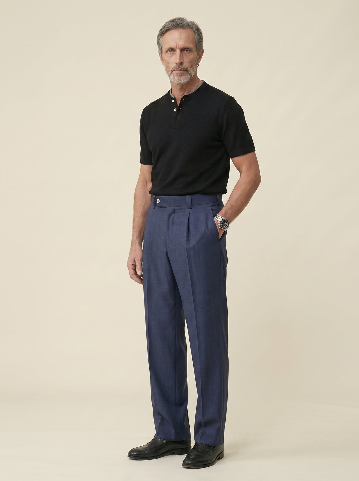 Benedict Cashmere-Merino Henley Knit