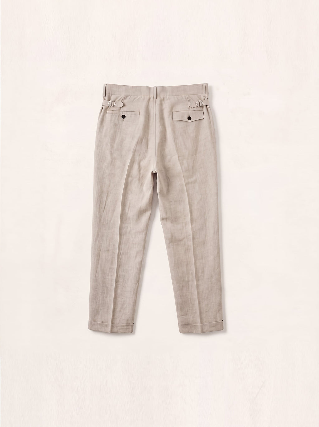 Aurelio Washed Linen Pleated Trousers