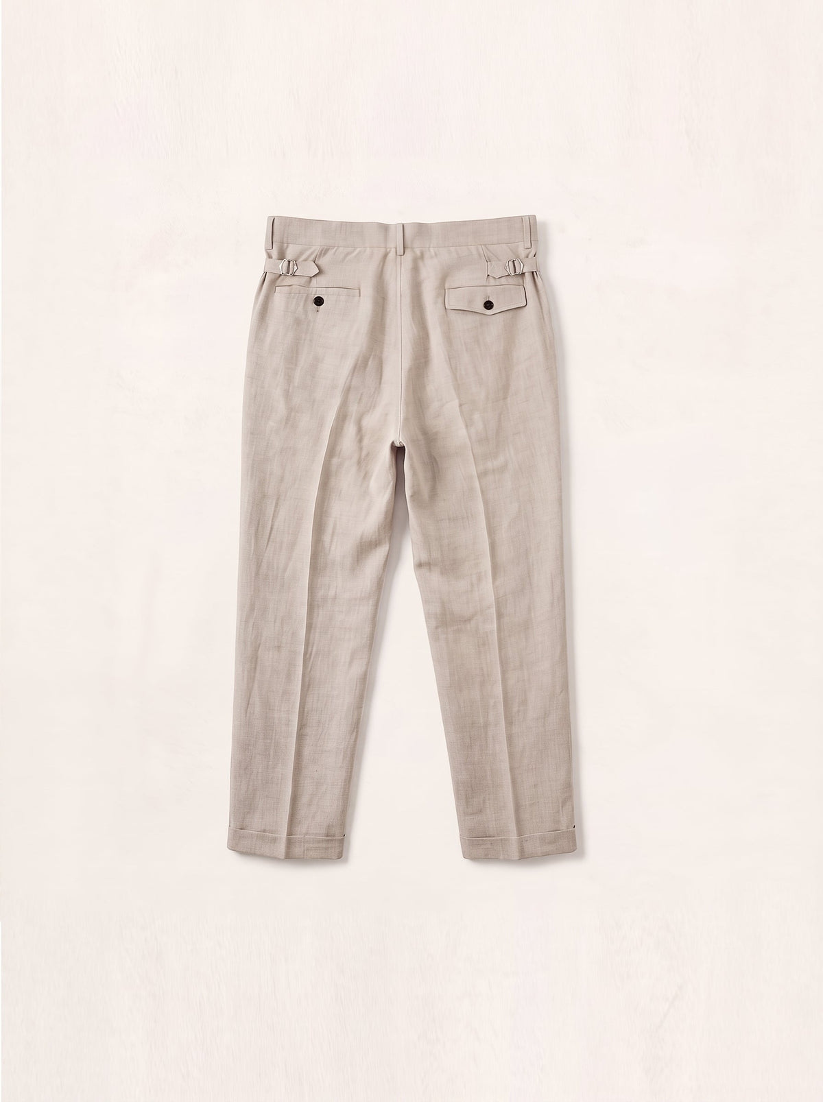 Aurelio Washed Linen Pleated Trousers