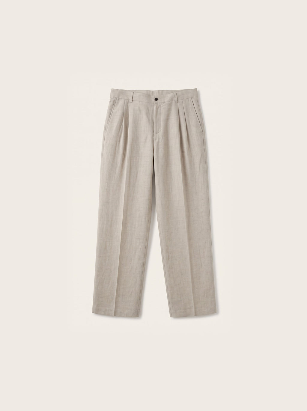 Aurelio Washed Linen Pleated Trousers
