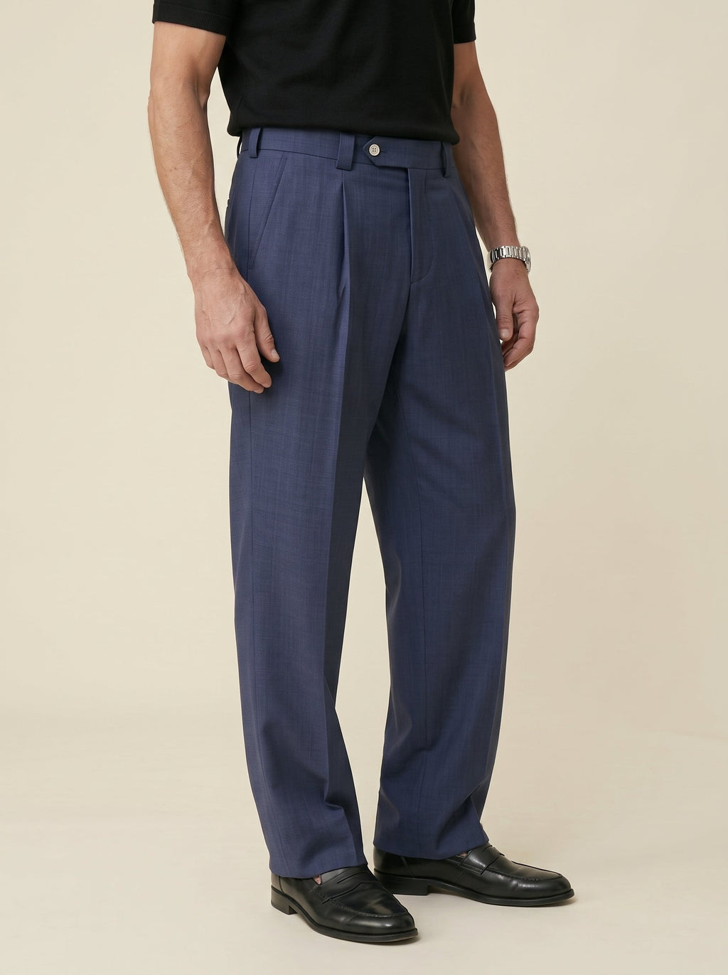 Lorenzo Pleated Wool Trousers