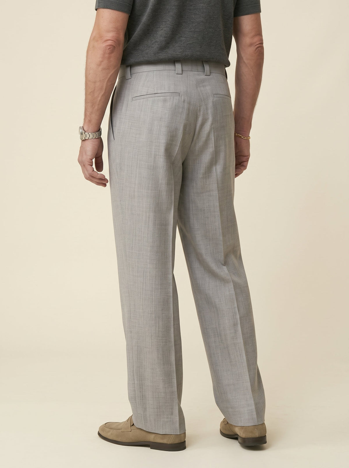 Lorenzo Pleated Wool Trousers