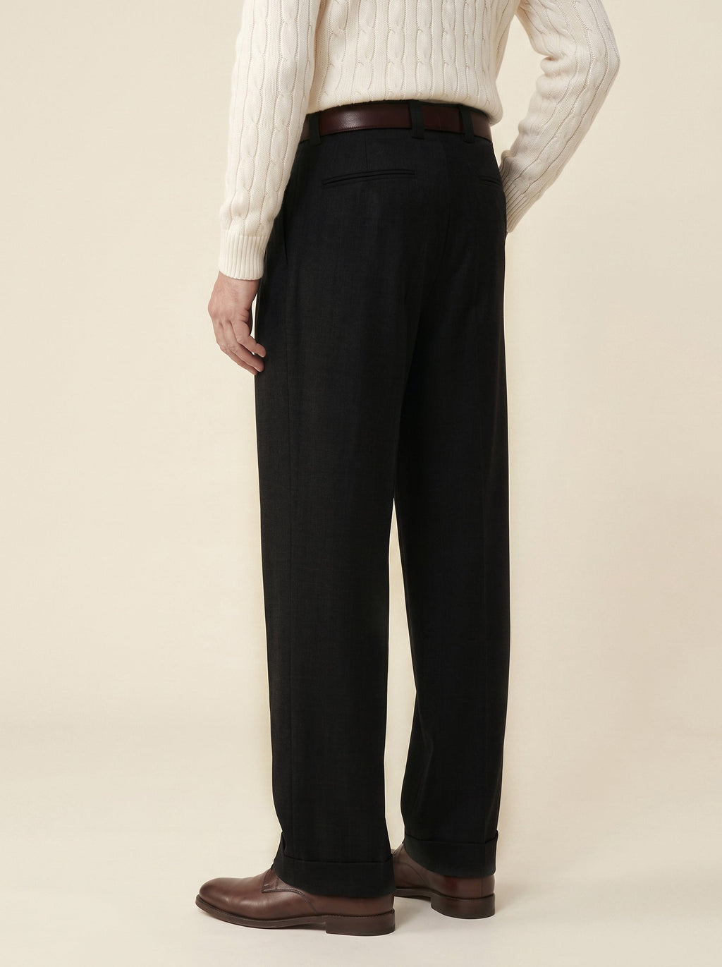 Lorenzo Pleated Wool Trousers