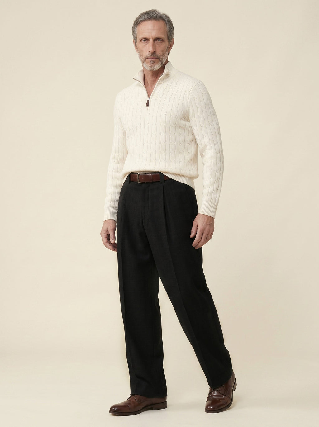 Lorenzo Pleated Wool Trousers