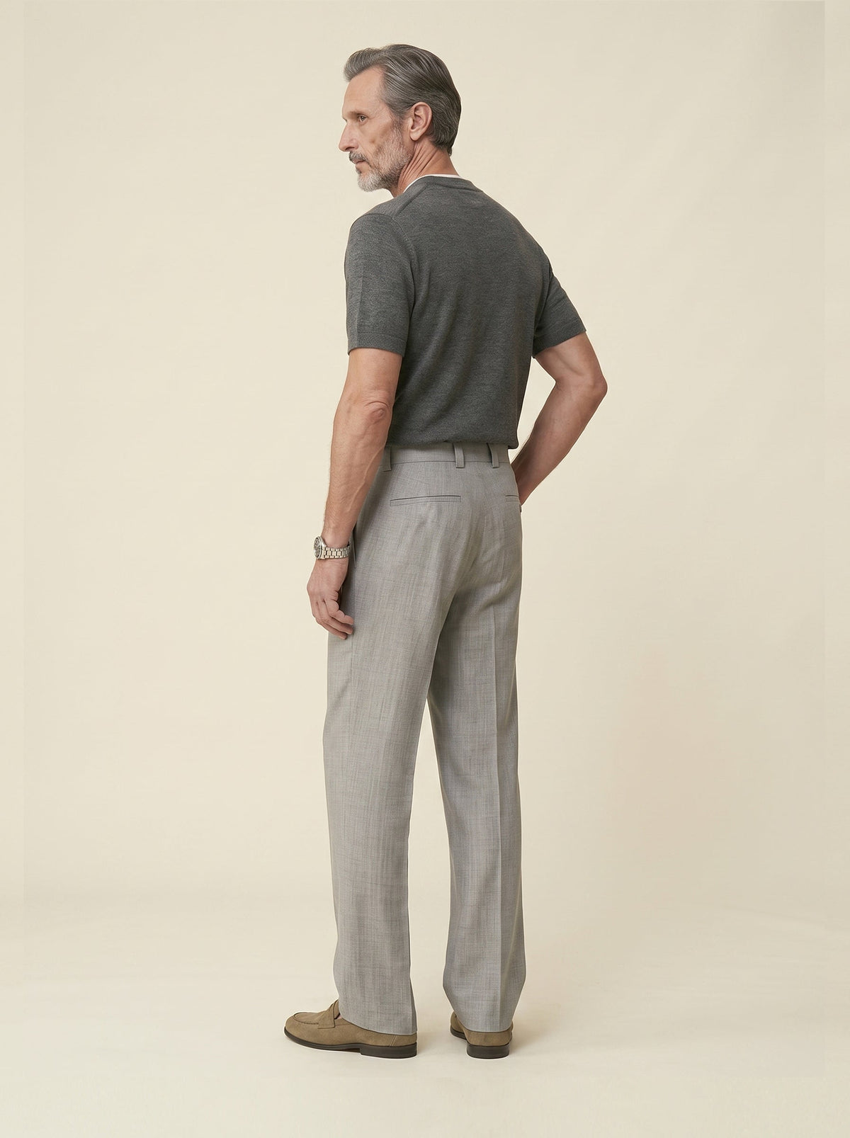 Lorenzo Pleated Wool Trousers