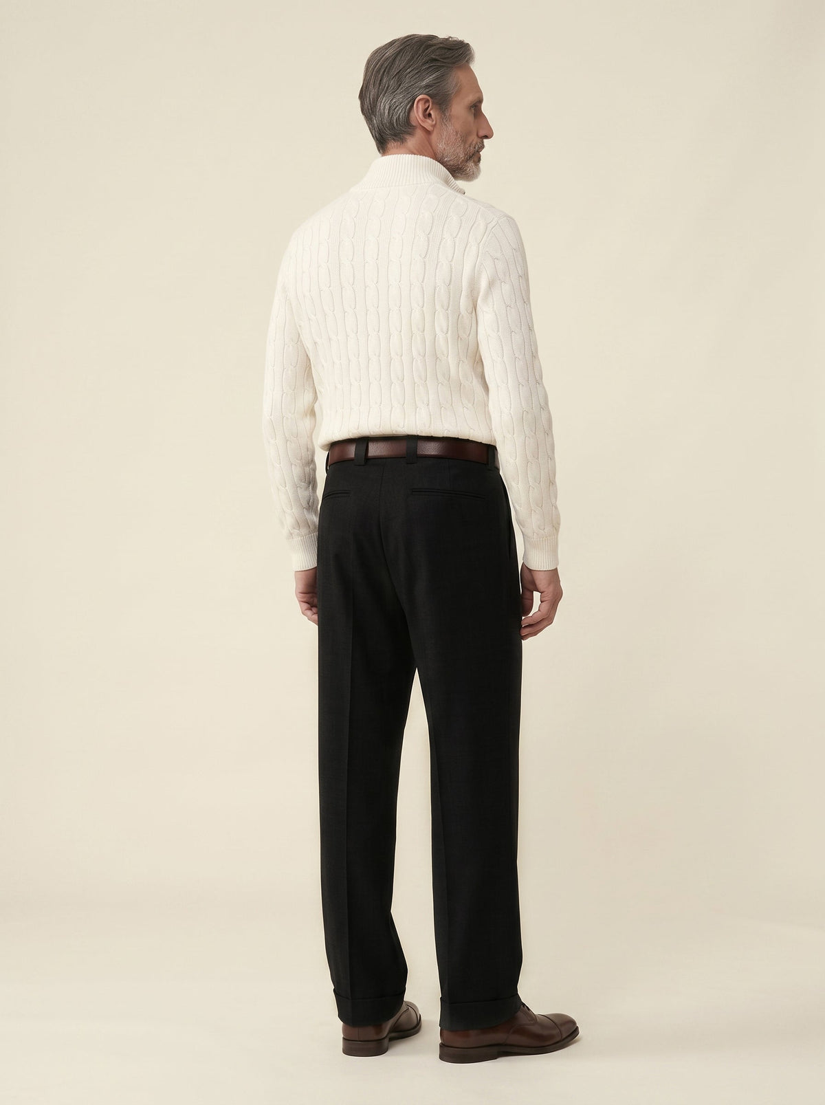 Lorenzo Pleated Wool Trousers