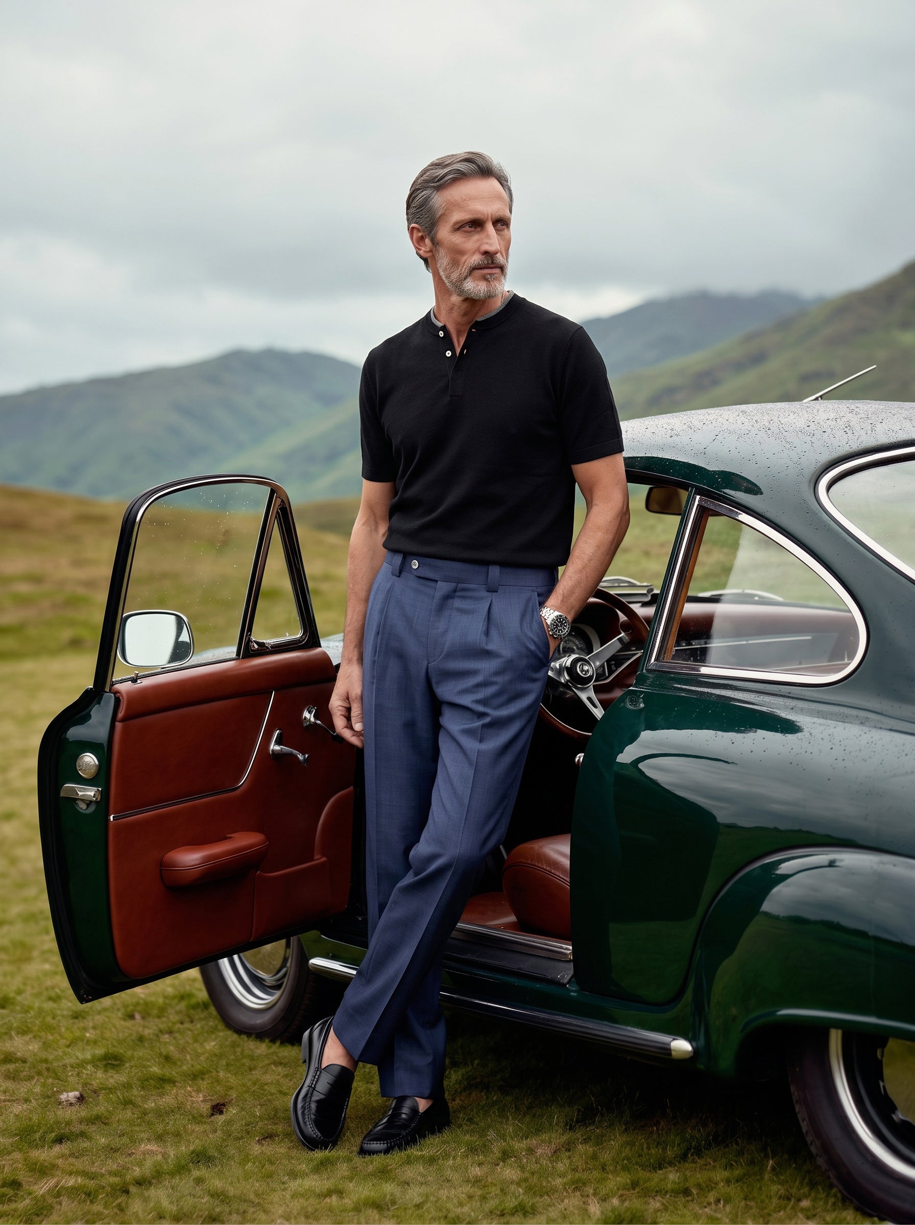 Lorenzo Pleated Wool Trousers