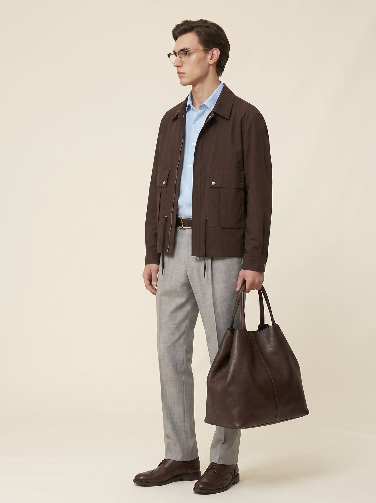 Matteo Viscose-Cotton Belted Track Jacket