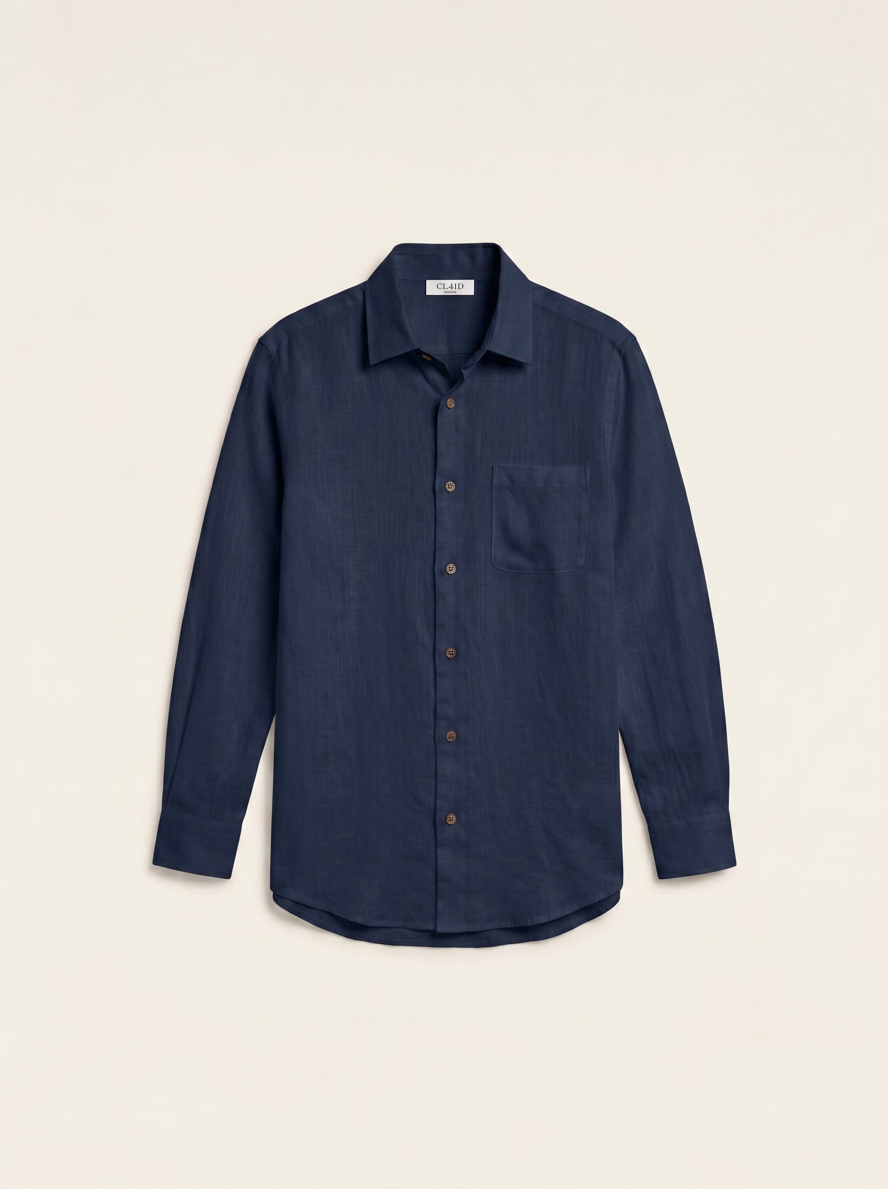 Étienne French Linen Shirt (Blue Navy)