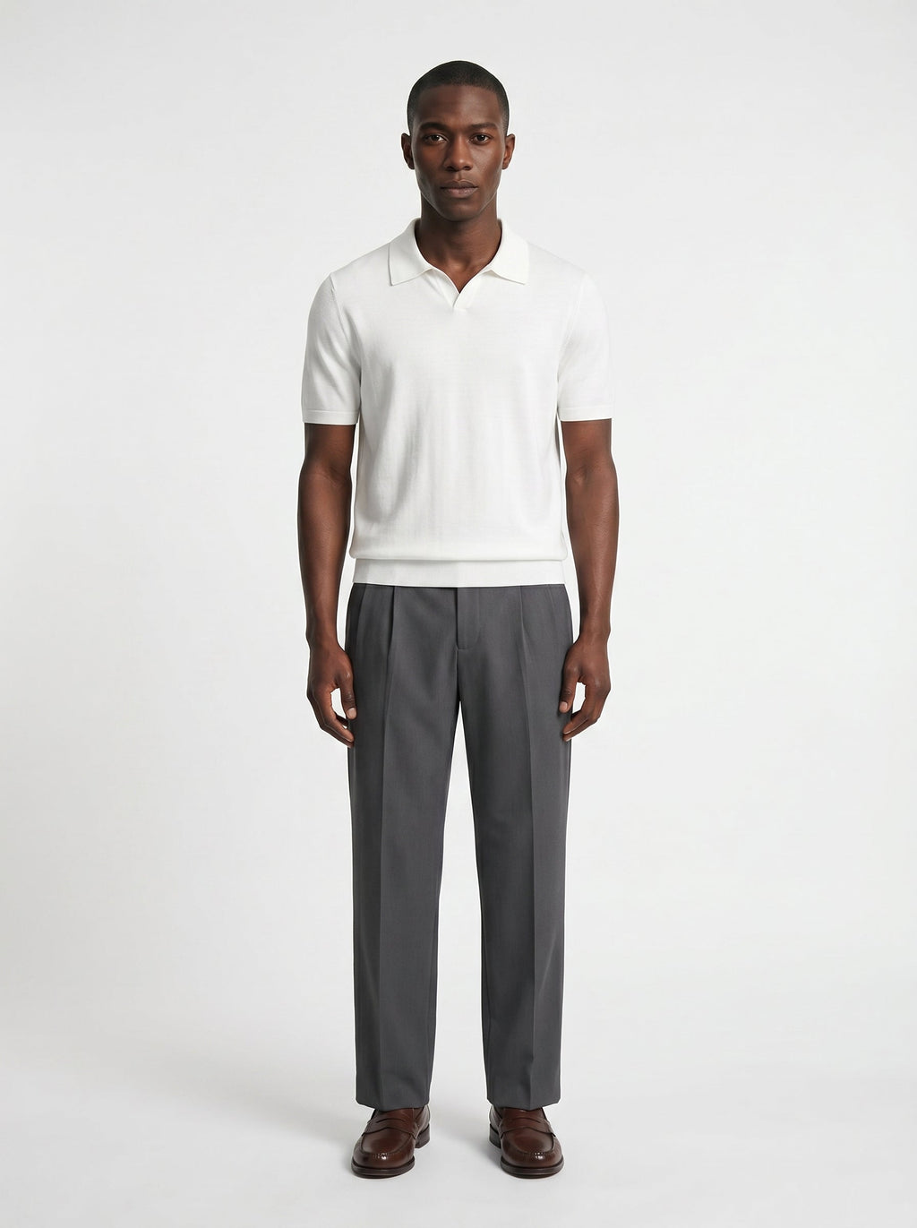 Arden Cotton-Lyocell Tailored Trousers (Charcoal Grey)