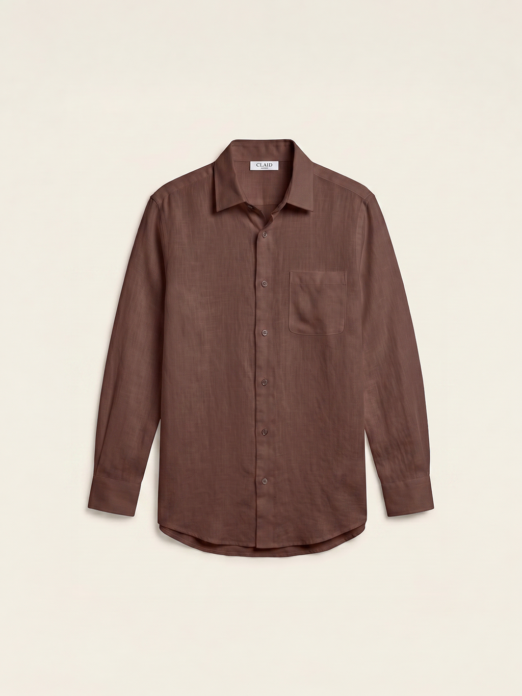 Étienne French Linen Shirt (Espresso Brown)