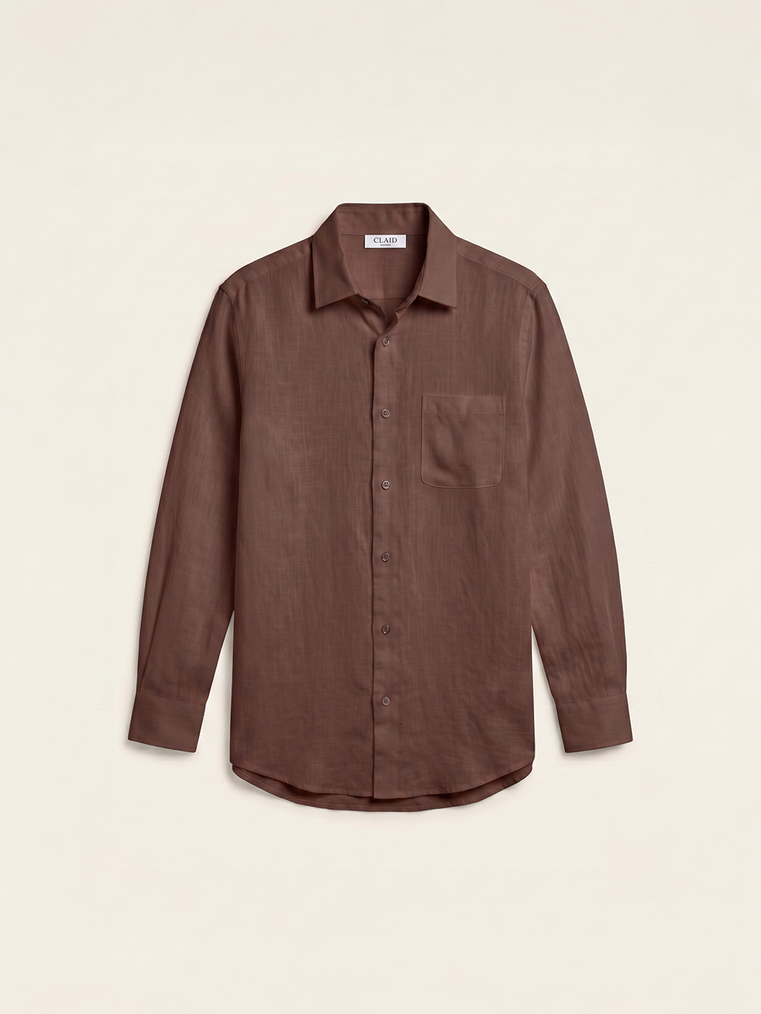 Étienne French Linen Shirt (Espresso Brown)