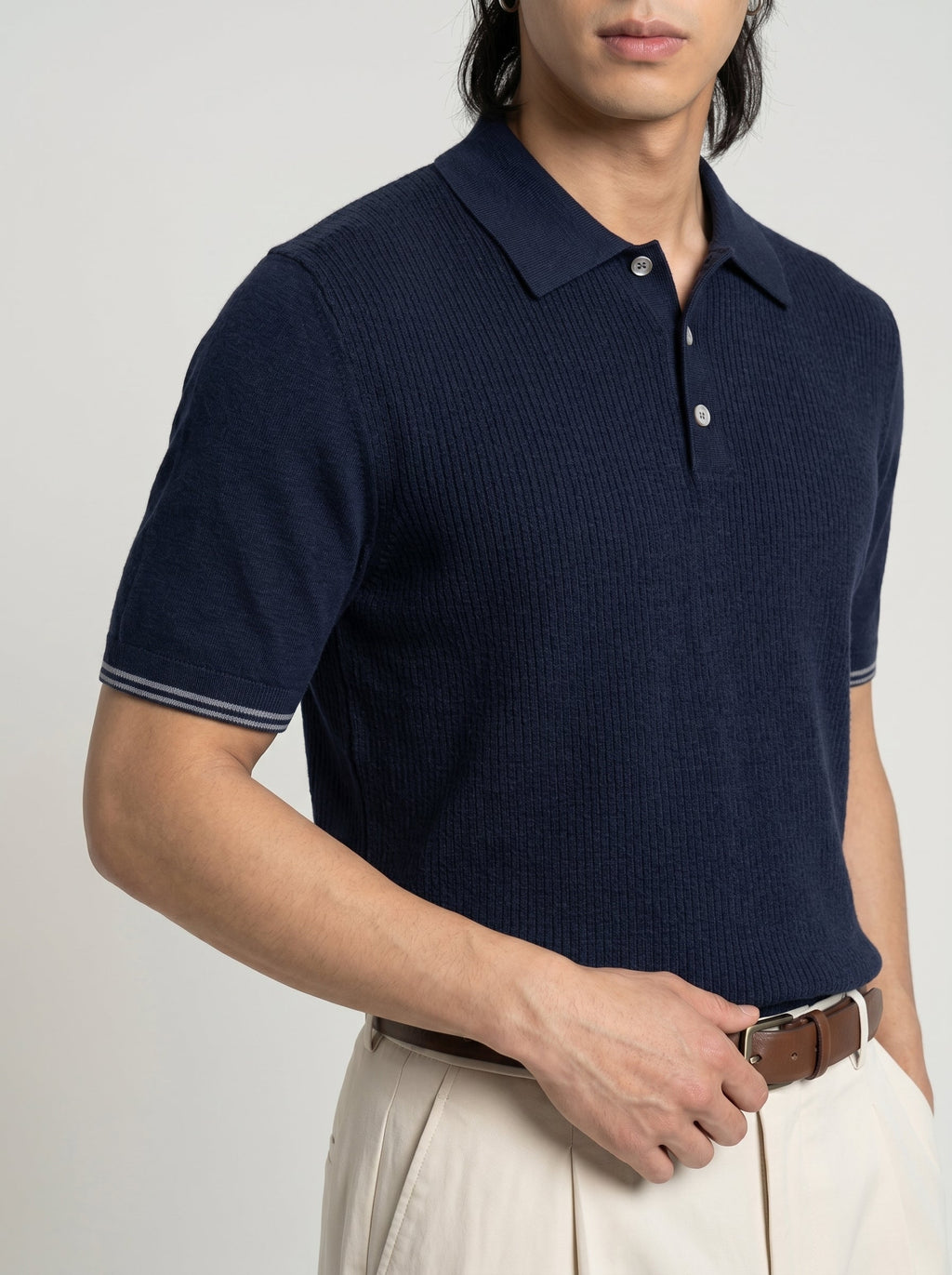 Armand Textured Knit Polo
