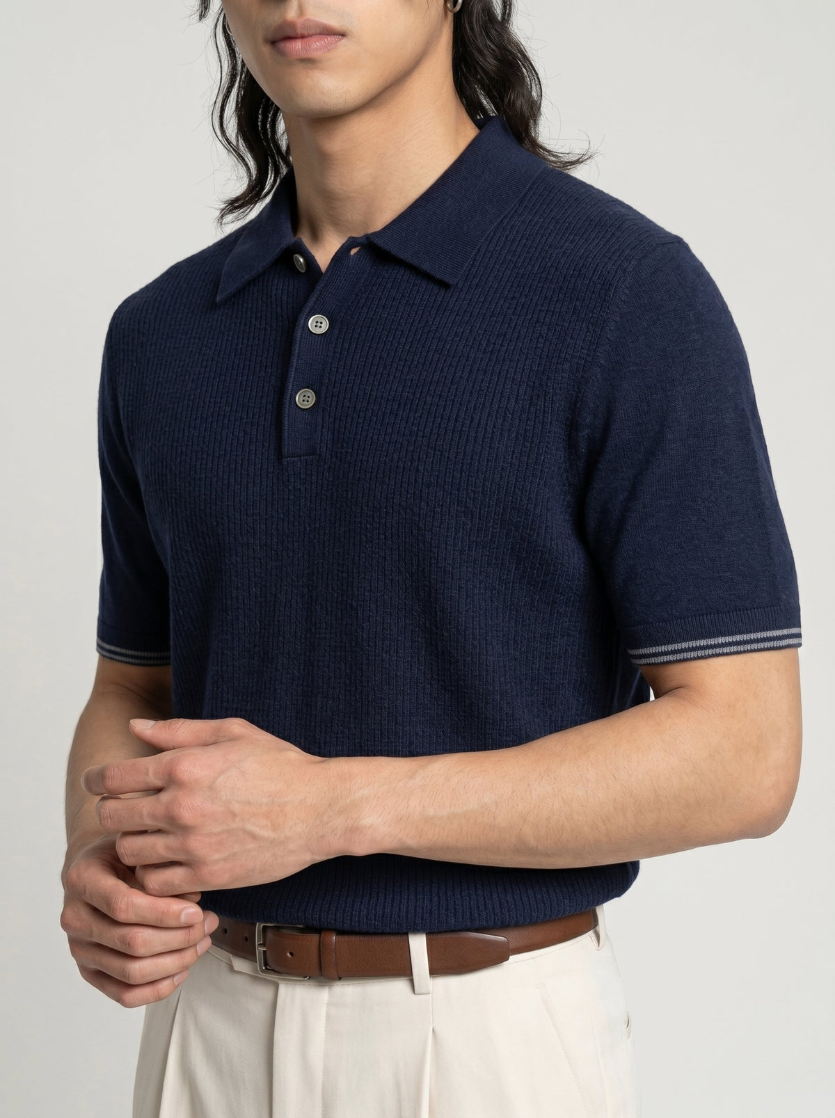Armand Textured Knit Polo