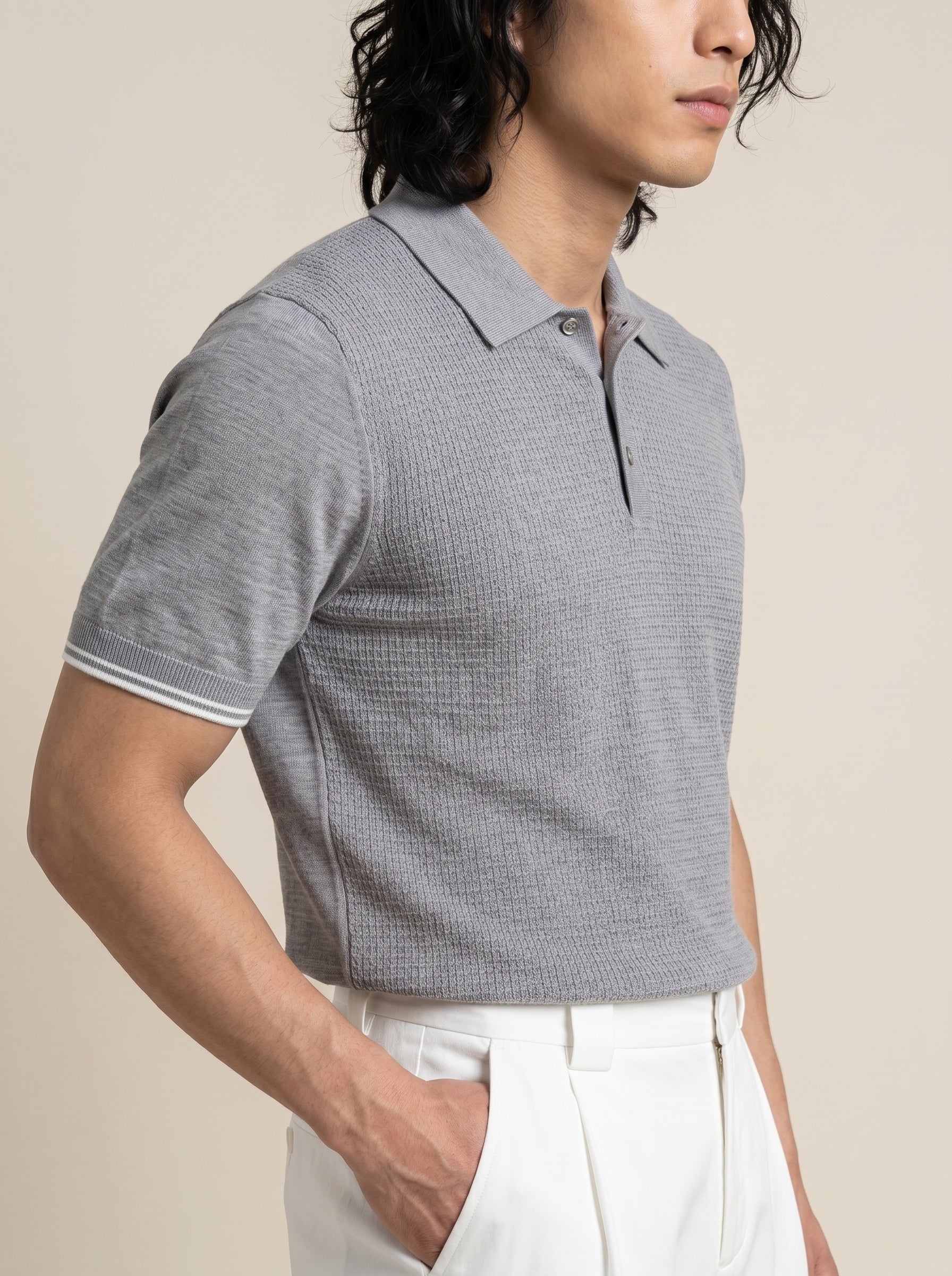 Armand Textured Knit Polo