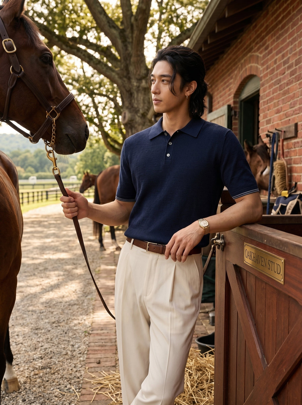 Armand Textured Knit Polo