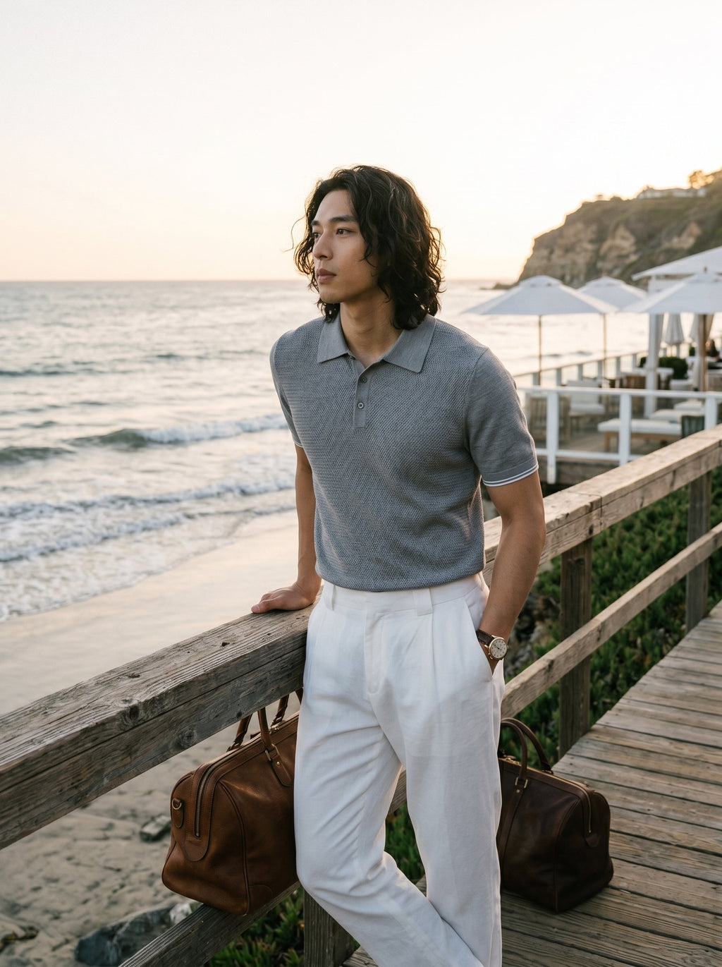 Armand Textured Knit Polo