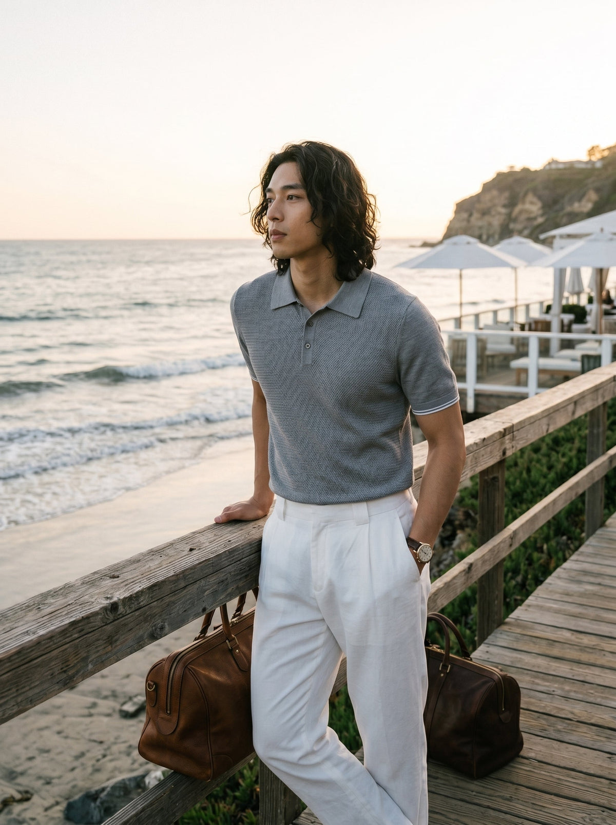 Armand Textured Knit Polo