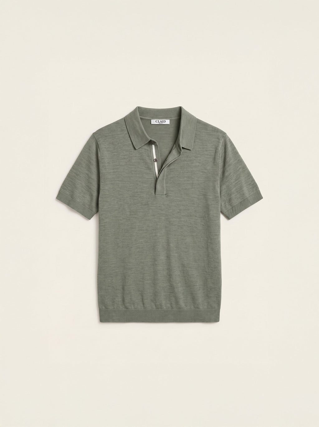 Bastien One-Button Polo (Soft Sage)