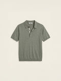Bastien One-Button Polo (Soft Sage)