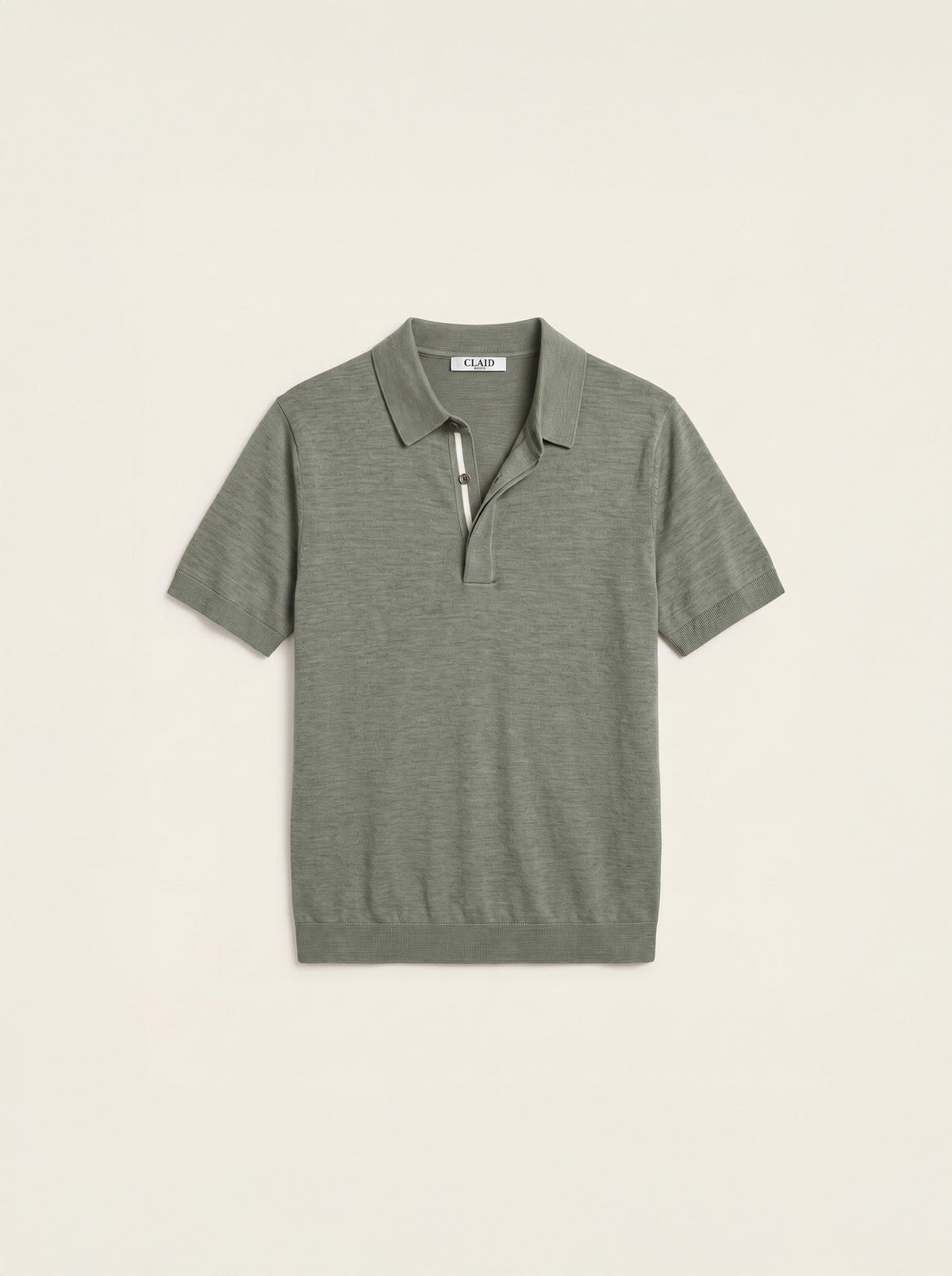 Bastien One-Button Polo (Soft Sage)