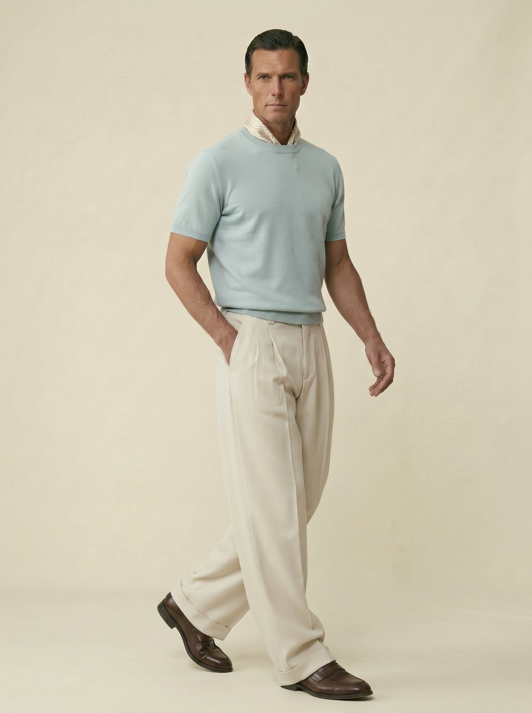 Luca Silk-Cotton Knit Tee