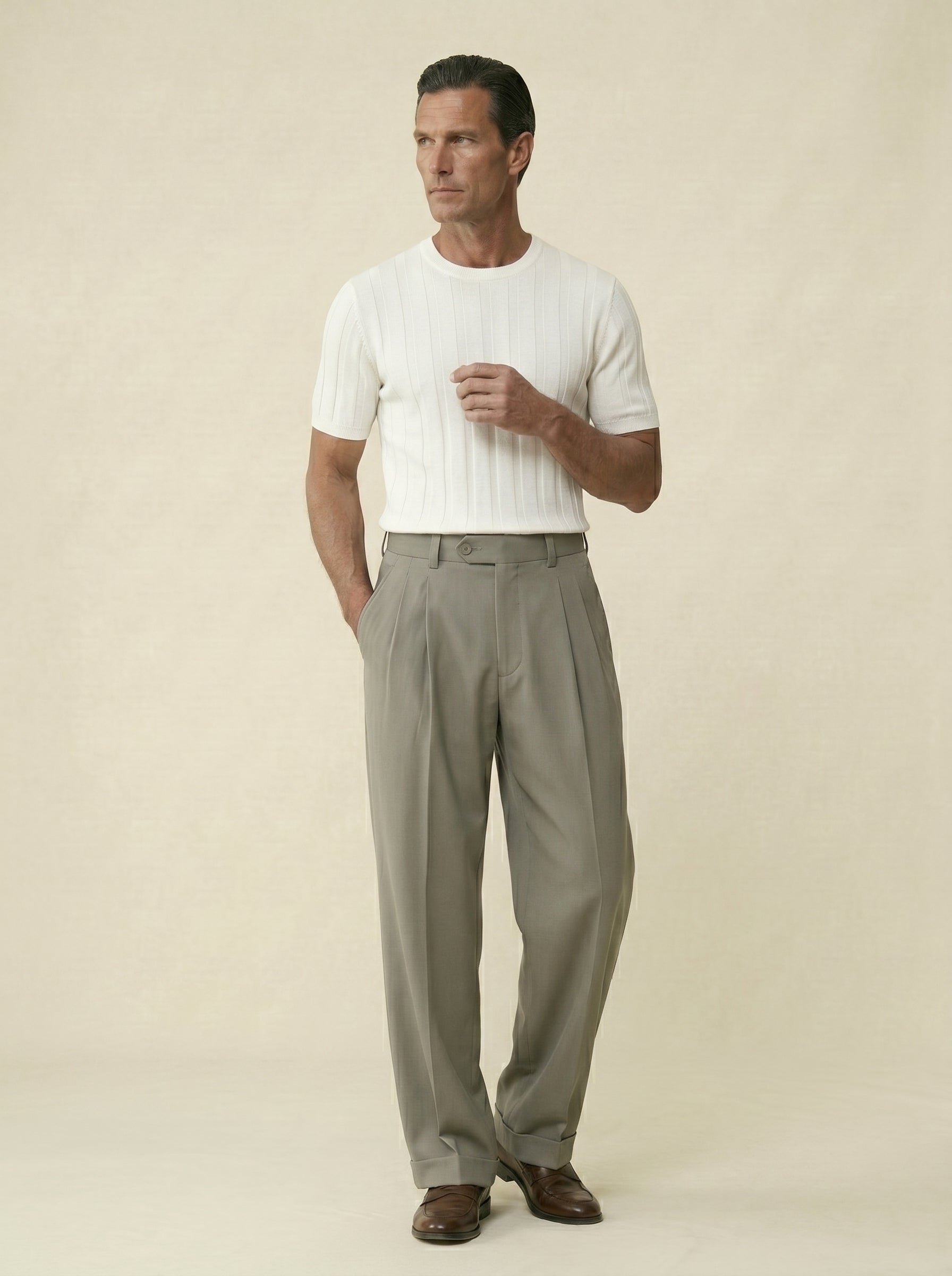 Lorenzo Wool Tailored Trousers
