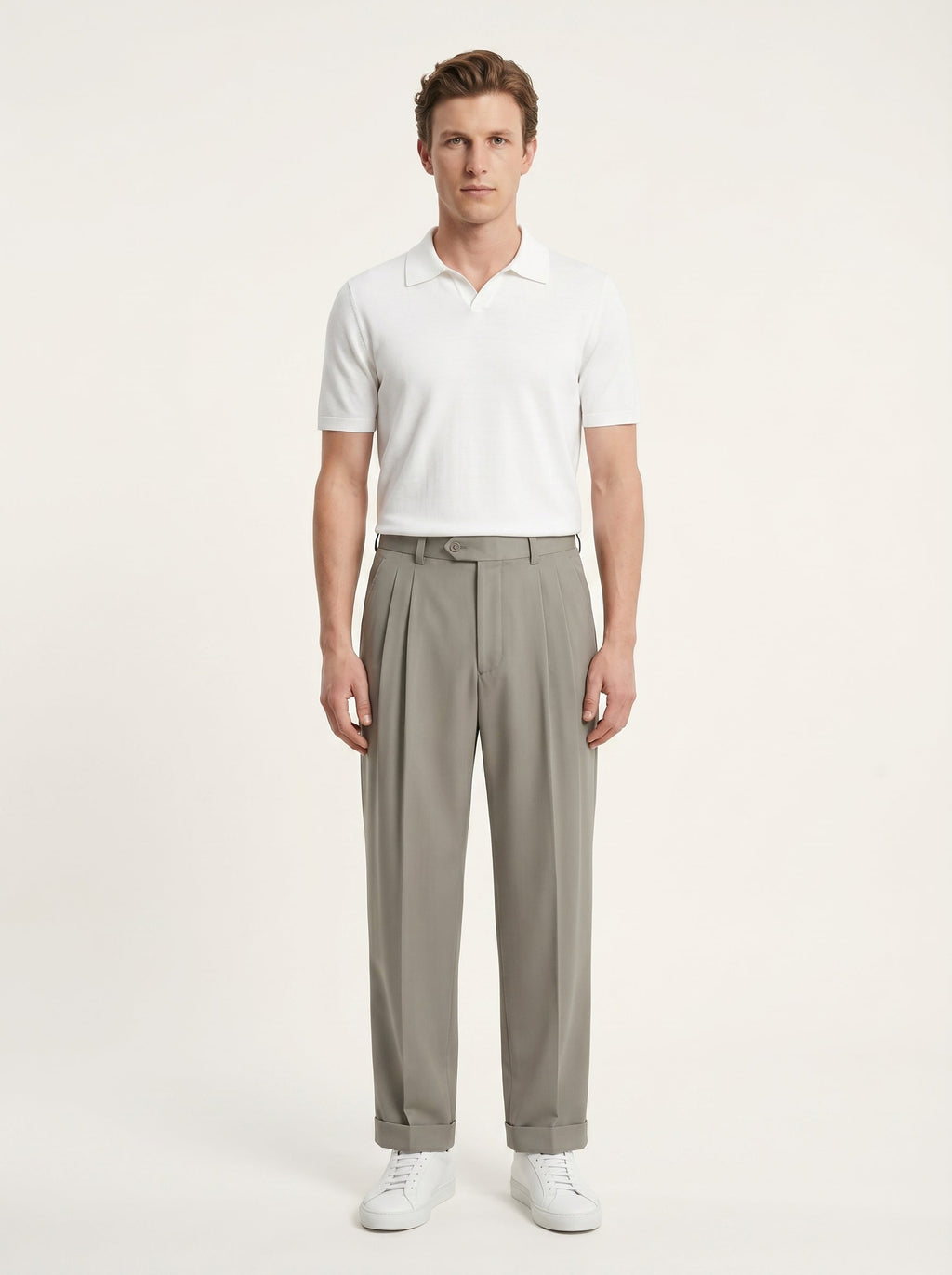 Adrien Open-Collar Polo