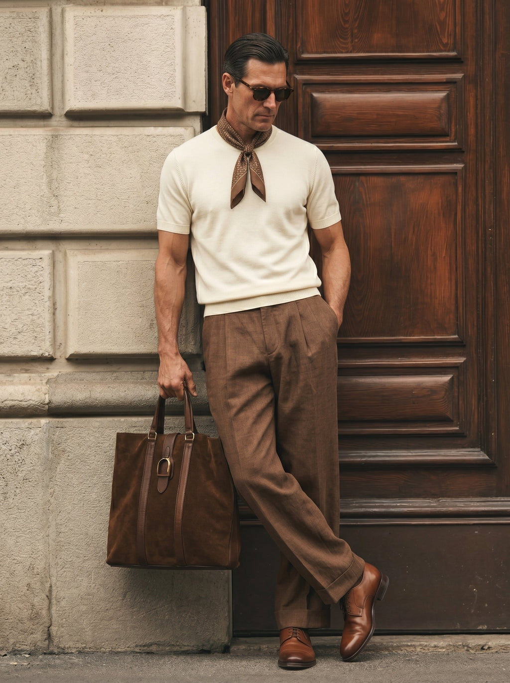 Lorenzo Linen Pleated Trousers